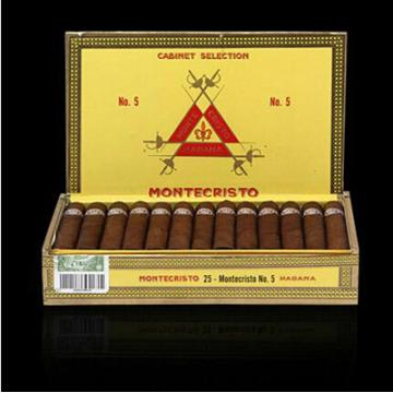 蒙特克里斯托5号雪茄木盒25支montecristo NO.5